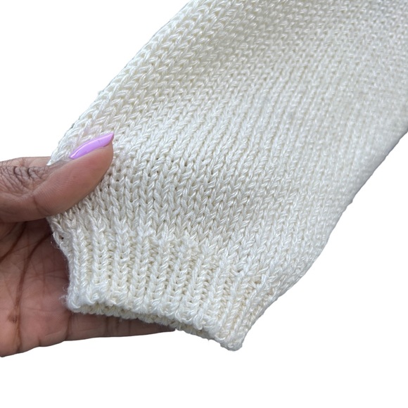 VINTAGE HAND LOOMED Sweater Floral Design Excellent Pre-Owned Condition Medium - Picture 3 of 10